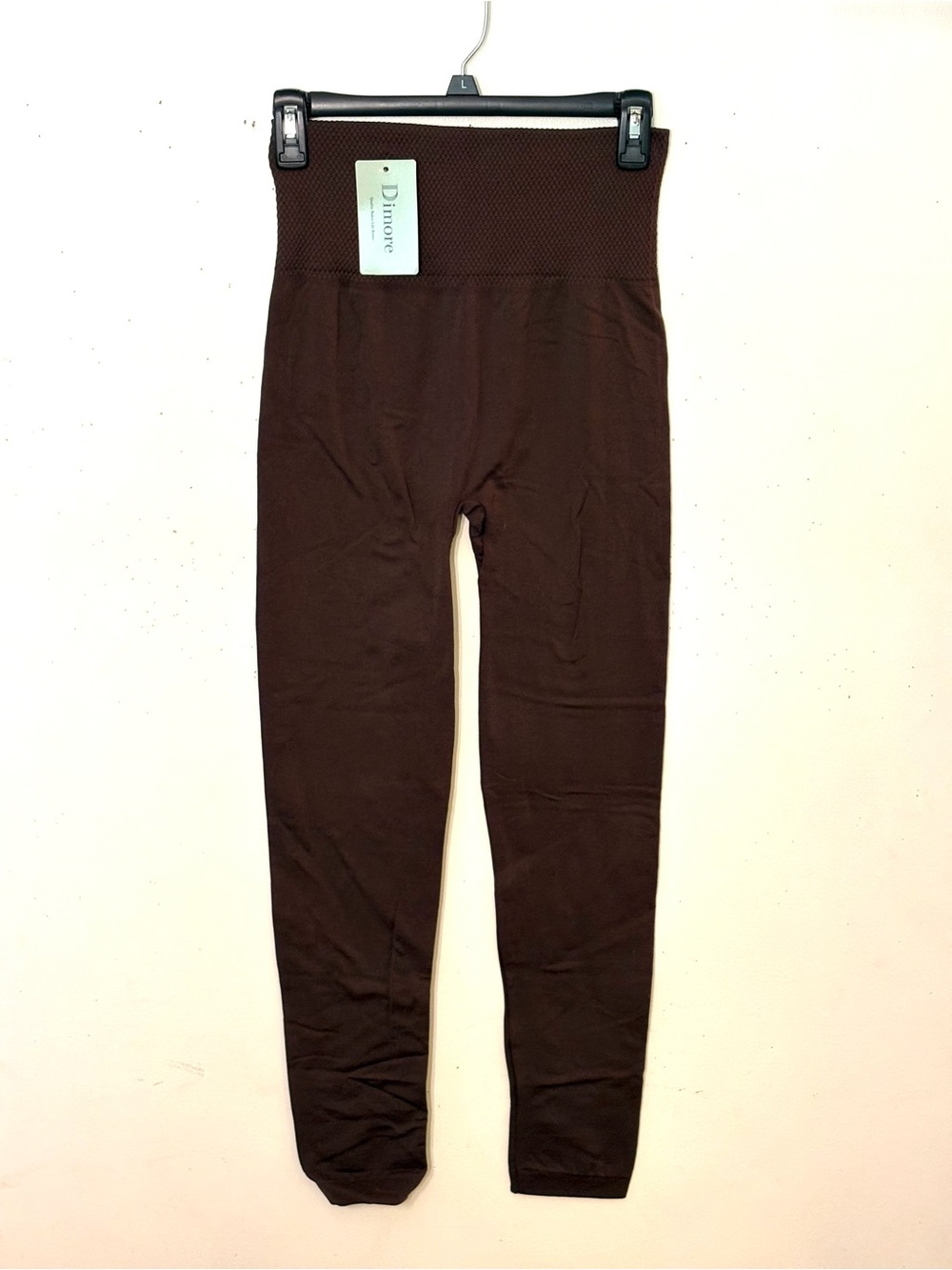 Dimore High-Waist Brown Leggings. Size L. NWT.